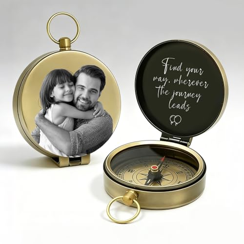 Brújulas Foto Personalizadas con Texto Brújula Mini Portátil miniatura 1