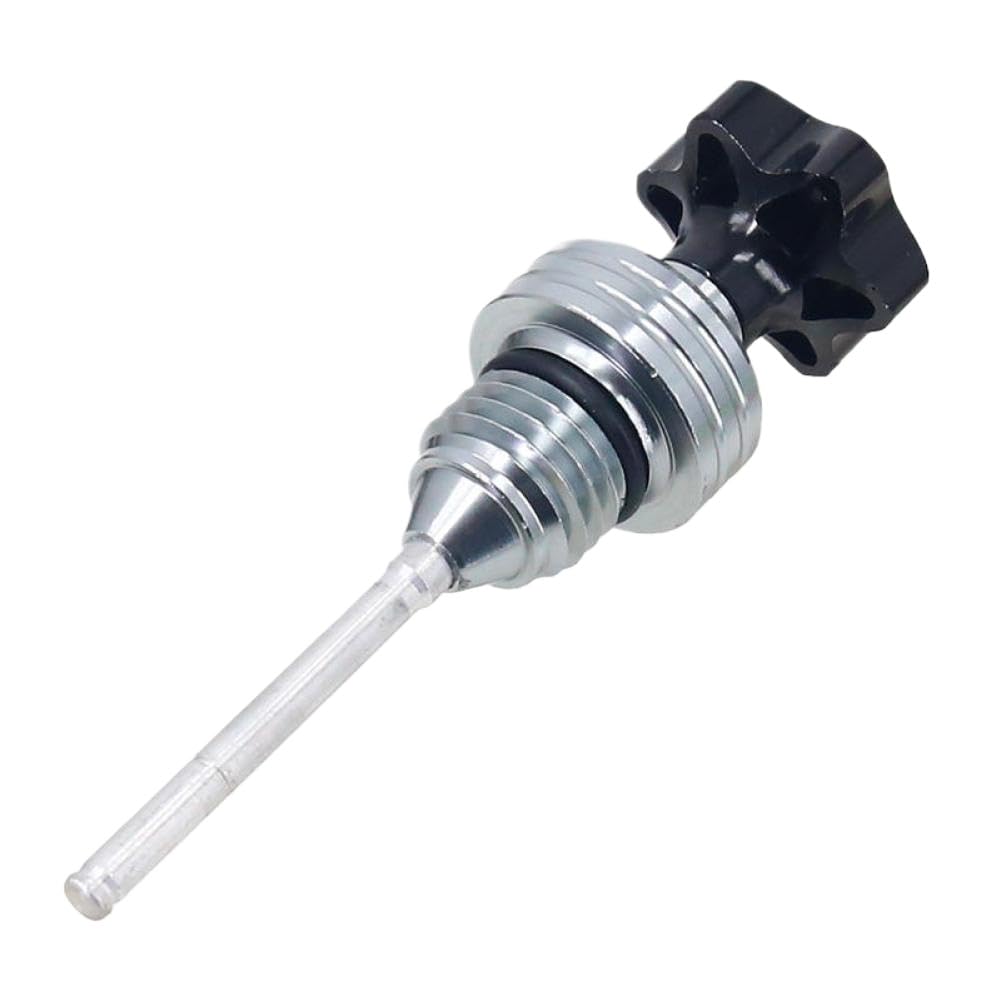 Varilla de nivel de aceite para motor de motocicleta, tapón de llenado, medidor de nivel de aceite del cárter, 1 Uds., aluminio rojo, azul, negro y plateado(black)