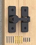 Barn Door Lock, Gate Latches Flip Latch Safety Door Bolt Latch Lock, 3.8mm Heavy Duty Zinc Alloy Doo