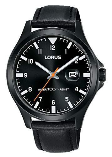 Preisvergleich Produktbild Lorus Sport Herren-Uhr Edelstahl mit Lederband RH967KX9