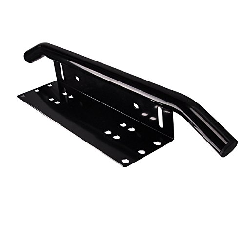 Triclicks - Soporte universal de aluminio negro, soporte de la placa, soporte del parachoques, soporte de la luz para coche, camión, todoterreno, tractor Cover