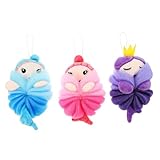 PENIKOKO 3 Piezas Pelota De Baño Material Suave Bolas De Baño Exfoliantes Dibujos Animados Para Exfoliante Corporal Casa