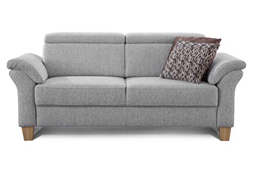 Cavadore 3-Sitzer Sofa Ammerland mit Federkern im Landhausstil