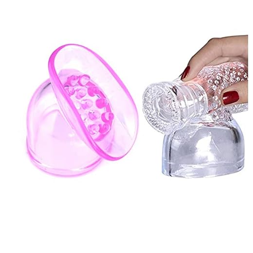 2 Pack Massager Attachment Massage Attachments Accessory Accessories Silicone (Pink +Clear)