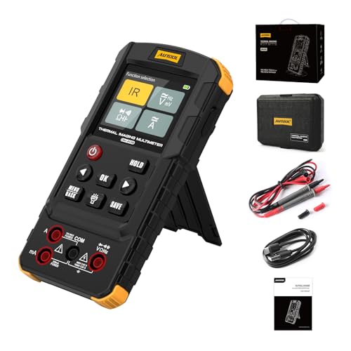 Thermal Imaging Multimeter, 2-in-1 Infrared Thermal Camera & True RMS Multimeter, 25000 Counts, -20~550℃ Temp Range for Automotive & Electrical Repair