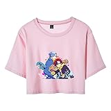 sk8 The Infinity Fashion Camiseta Recortada de Cuello Redondo para Mujeres niñas sk8 The Infinity Kiya Martial Art Langa Hasegawa Anime Cosplay Personaje Expuesto Ombligo Camiseta