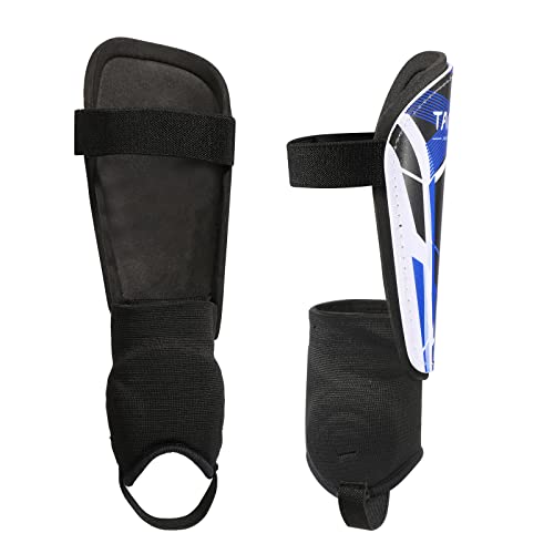 Image of TAGVO Soccer Shin Guards, Kids Youth Adults Soccer Gear with Ankle Sleeves, Soccer Equipment Protection with Hard Protective Shell for Boys Girls