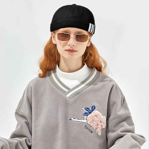 Image of Dome Brimless Hats for Women Men Beanie Docker Cap Sailor Skull Cap