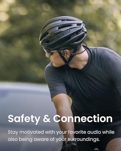 Shokz OpenRun (AfterShokz Aeropex) - Open-Ear Bluetooth Bone Conduction Sport Headphones - Sweat Resistant Wireless Earphones for Workouts and Running - Built-in Mic, with Headband (Black) - 2