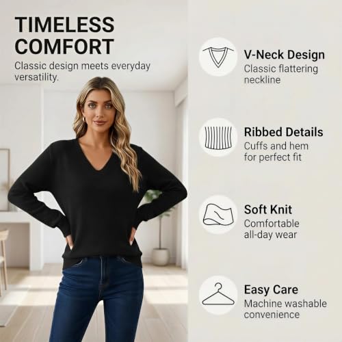 VBTAPA Long Sweaters for Women Fall Sweaters Women Trendy Long Sleeve Crewneck Sweater Fall Lightweight Loose Knit Pullover Basic Tops 2026 Mint Green M - image 7