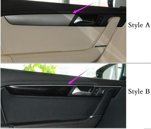 Autocollants carbone de commande centrale Passat B7 anti rayure poignée porte - 3