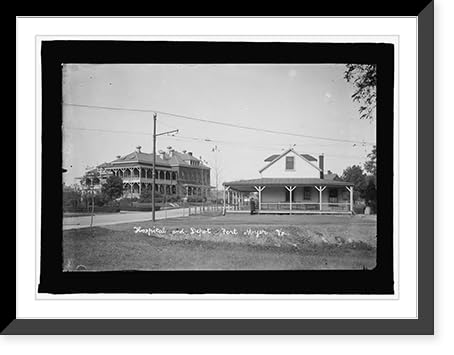Historic Framed Print, U.S. Army hospital & depot, Fort Myer, Va., c. 1914, 17-7/8" x 21-7/8"