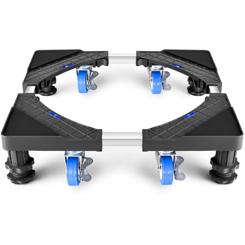 Negom Mini Fridge Stand Locking Wheels, Washing Machine Height Adjustable