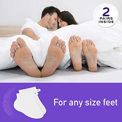 Exfoliating Foot Peel Mask - Two Pairs of Booties for Smooth and Soft Feet - Peeling Away Rough Heels Dead Skin Cells and Calluses - Lavender Scented Natural Formula for Silky Soft Feet