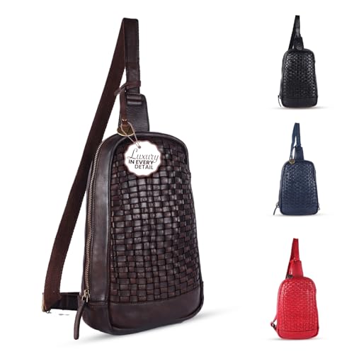 Genuine Leather Crossbody Bag for Travel and Daily Use