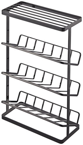 Yamazaki Home Freestanding Free Standing Shower Caddy-Bathroom Organizer Storage Holder, One Size, Black