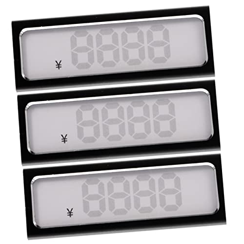 ARTIBETTER 3pcs Display Board Stand Adjustable Prices Tag Pricing Holder Number Tags Sign Prices Tag Label Retail Alloy Label Holder Practical Label Holder Aluminum Alloy Black