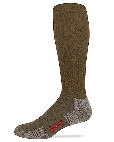 Rocky Mens Merino Wool over the calf All Season Boot Socks 1 Pair Pack (as1, alpha, l, regular, regular, Coyote)