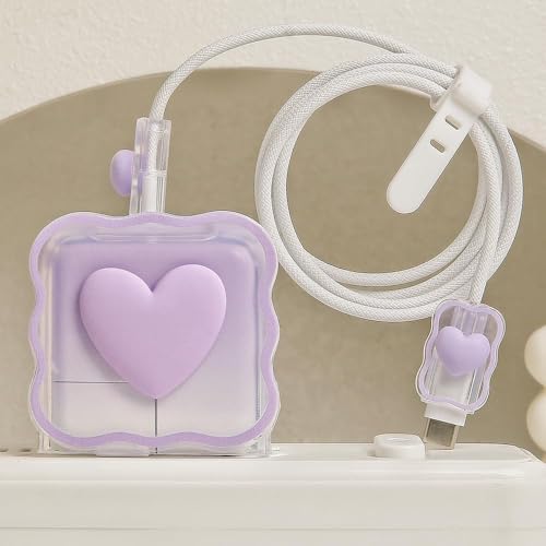 Image of FACTOTECH Case for MacBook & iPad Charger, 29w 30w 35w Charger Case, Travel Cord Organizer, Accessories (for Apple 29w 30w 35w Adapter)-Purple Heart