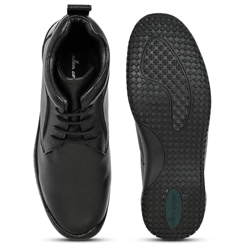 Image of Allen Cooper Shoes Genuine Original Leather Casual /Formal Lace-up Shoes (Color Options- Black /Brown, Sizes- 6,7,8,9,10)
