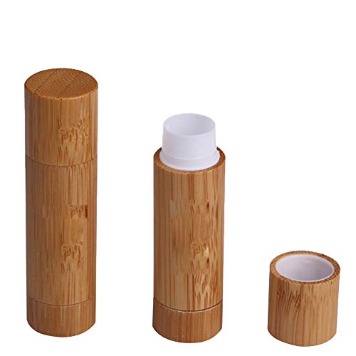 Epaynetwork 2 Pièces 5. 5 ML Vide Bambou Bricolage Rouge à Lèvres Baume à Lèvres Brillant Tubes Contenants pour Bricolage Maquillage Cosmétique Crayon Déodorant Tube Tuyau Cas Cover