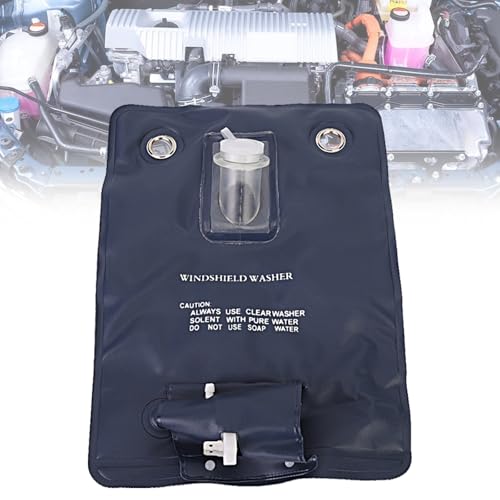 Pompes du Lave-Glace Auto, universel 12V Pompe de lave-glace Kit,1 Pièces Outil de sac de pompe de lave-glace de pare-brise avec le commutateur de bouton de jet pour des voitures classiques