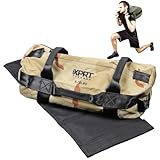 XPRT Fitness Workout Sandbag for Heavy Duty Workout Cross Training 7 Multi-positional Handles - Color Army Green/Black/Camo (Camo, Small)