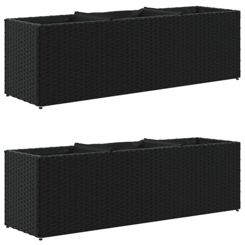 Aménagement de balcon avec bacs à fleurs robustes 2 pcs - 2