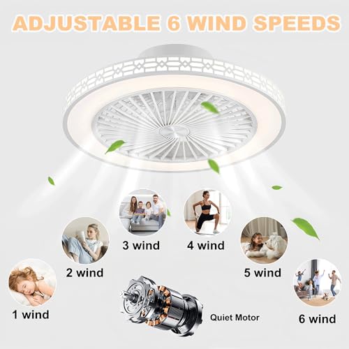 Ventilateur plafond réversible blanc pour éviter la chaleur - 6