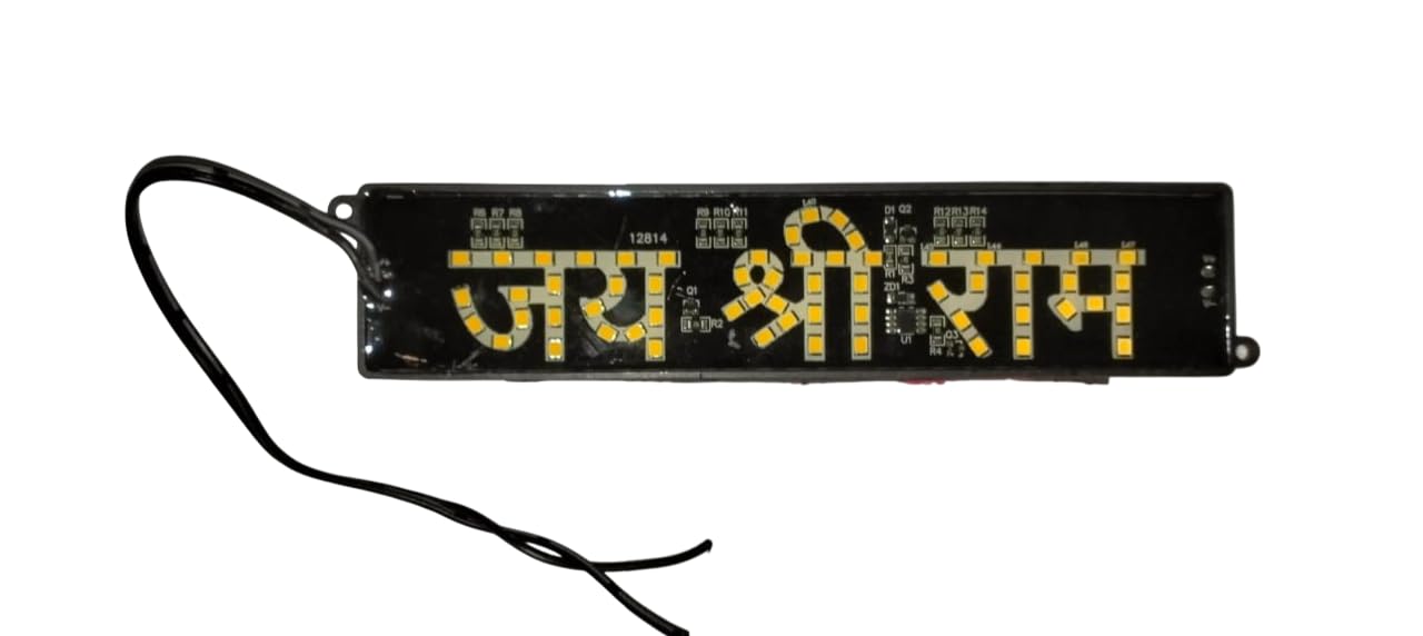 Jjai Shri Ram Led Lamp 12V for Decoration Temple, Home, Vehicle, Bike,Office, Religious Place, and Jhanki and Stalls, etc (Without Adapter Led Light, Jai Shree Ram) 3.5X1.5 Inch (White)-image-27