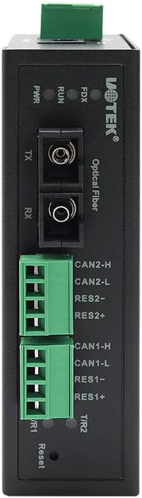 100M Fiber to CAN Bus Converter 100M Ethernet Optic to CAN 2 Ports TCP/IP Can Modbus with Isolation ESD Protection Support CAN 2.0 Protocol UT-6502SM-SC