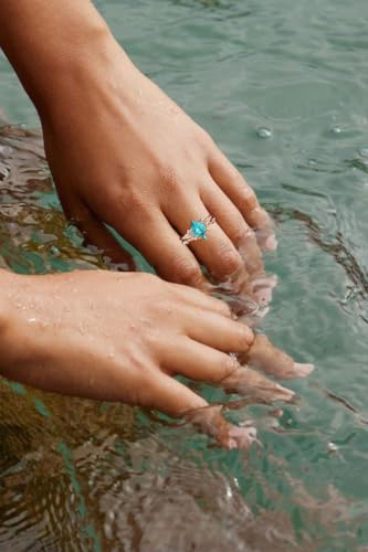 10K 14K 18K Solid Gold Gemstone Engagement Ring Set for Women Flower Design Ring Set Pear Cut Gemstone Bridal Wedding Ring Set Size 4-163