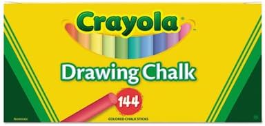 Colored Drawing Chalk, Six Each of 24 Assorted Colors, 144 Sticks/Set