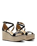  Sandalias Cuña Zapatos Mujeres MICHAEL KORS Serena 40S2SEMS1L Black Negras