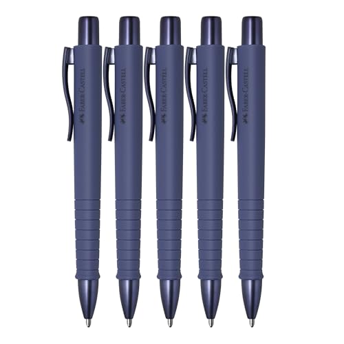 Faber-Castell 205334 - Stylo à bille Poly Ball Urban Future Dusk, 5 pièces, avec recharge XB remplaçable, indélébile