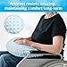 OUWERALL Wheelchair Pillow, Cotton, Lumbar Support, Adjustable, Soft, Downy, Brushy, Flocky, Removable Cover, Arm Support, Body Protection, Prevention of Forward Bumping (Blue)