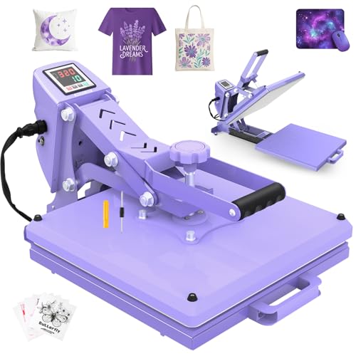 AKEYDIY15X15 Heat Press Machine Slide Out Clamshell for T-Shirts,...