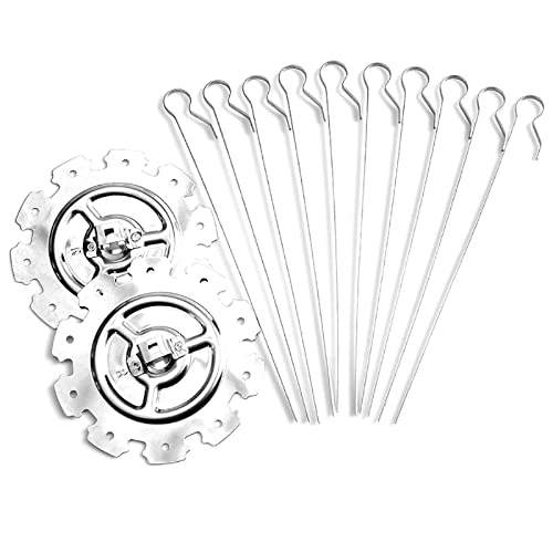 Skewer Rack Set Stainless Steel Skewers Needle Cage Kebab Maker Grill Rotating Meat Forks Grill Cage Kit BBQ Grill Cage Roaster Rotisserie for Kitchen Outdoor Tools(20cm) - Image 4
