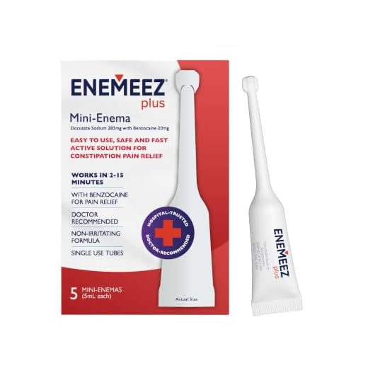 Docusol Plus Docusate Sodium with Benzocaine Mini Enema, Clear, 5 ml, 5 Count