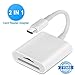 Produktbild USB C SD-Kartenleseadapter, Typ C Micro SD TF-Kartenleseadapter, 2 in 1 USB C auf USB-Speicherkartenleser für Kameras [Thunderbolt 3] Kompatibel mit neuen iPad Pro MacBook Pro XPS mehr UBC C-Geräten