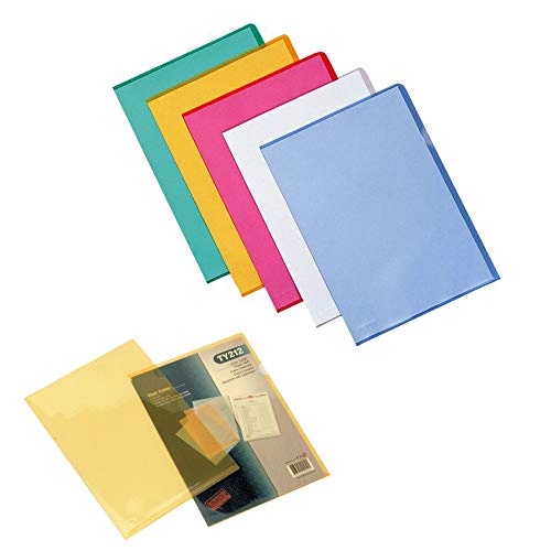 L Folders Size A4, Orange Peel Finish, Transparent Color, Pack of 12, White