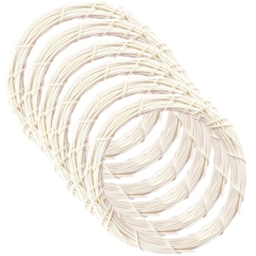 Lurrose 6 Piezas de Marco Redonda de Ratán...