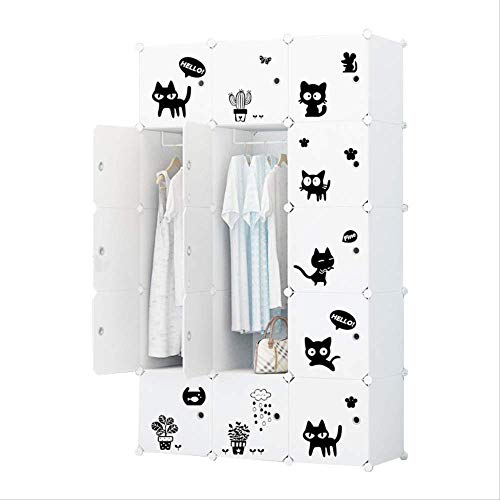 ASDFF Armario Etiqueta de la Tierra Gabinete de Dibujos Animados Portátil Ecológico Resina Gabinete de Almacenamiento Modular Simple Combinación Armario Normal 35 x 35 cm T