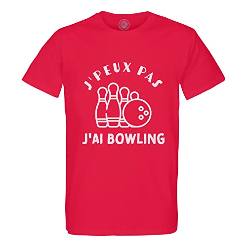 T-shirt sport homme col rond anti irritation en coton bio de bowling