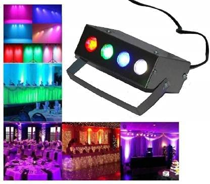 Image of Mini Laser Projector Par Light 4 ?Corded Electric LED RGBW Stage Lighting For Party And DJ Shower Laser Light For Small Area Shower Laser Light, 2 Volts, Black
