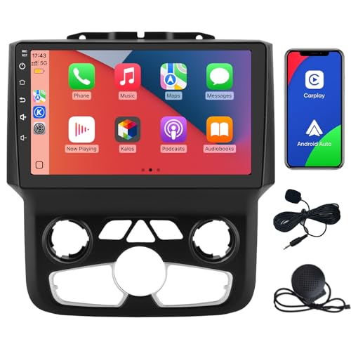 Image of Junsun Car Stereo for Dodge Ram 1500 2500 2013-2019 CarPlay /Android Auto | 5G WiFi 9 inch HD IPS Display Support Cargo Rearview GPS DSP RDS BT AM /FM Auto AC 2GB+32GB ROM