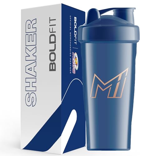 Image of Mumbai Indians (MI) Official Merchandise Gym Shaker for Protein Shake Leakproof Shaker Bottles for Protein, Preworkout & Bcaa Shake, Protein Shaker Bottle for Gym, Gym Bottle for Men, Women Blue