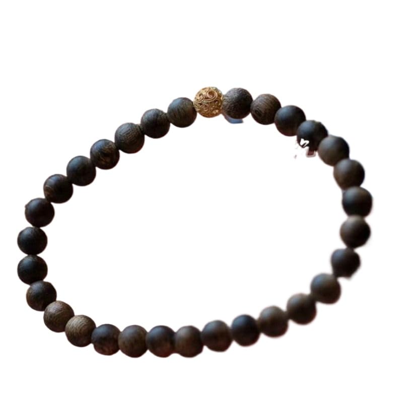 Bois d'agar Blanc en perles rondes 5mm, le cadeau spirituel au parfum traditionnel