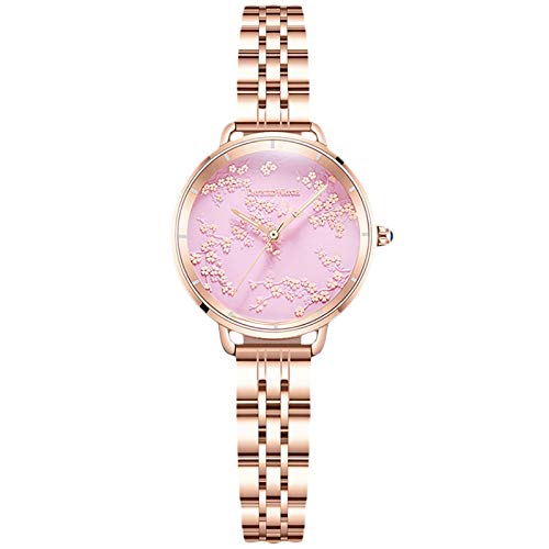 RORIOS Women Watches Analogue Quartz Watch with Rose Gold Stainless Steel Bracelet Waterproof Luminous Wrist Watches Fashion Dress Watch for Ladies Girls