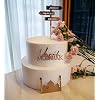 Umrah Mubarak Cake Topper Set - Jeddah/Makkah/Medina Signpost Cake Topper,Umrah Mubarak Charm Topper, Mosque Charm for Islamic Celebrations (Rose Gold)